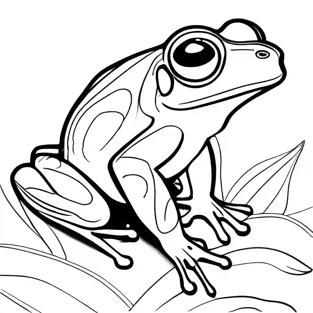 Red Eyed Tree Frogs coloring pages